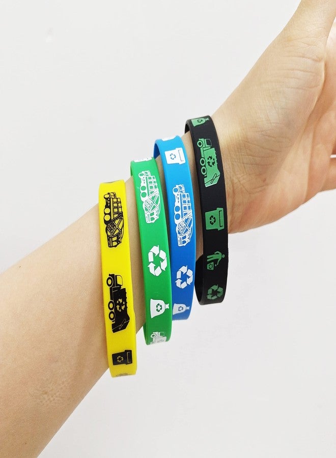 PIBIPAID 48 Garbage truck Theme Rubber Silicone Wristbands Waste Management Recycling Birthday Party Favors Supplies Decorations - Image 3